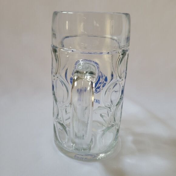 HB Munchen Hofbrahaus Glass German Beer Stein 1L Dimpled Mug Tankard Oktoberfest - Picture 7 of 14